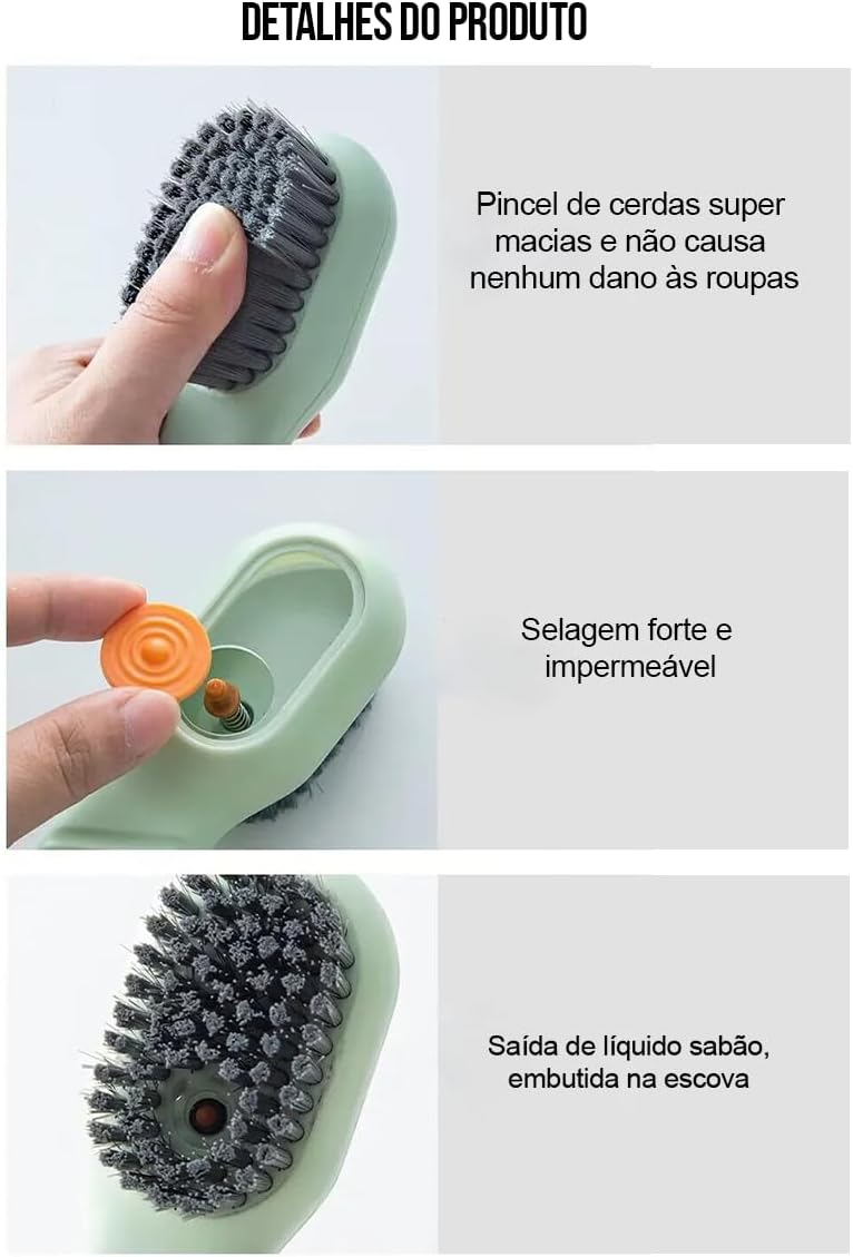 🧼 CLEANPRO™ – A escova multiuso com dispenser para uma limpeza profunda! 🧼